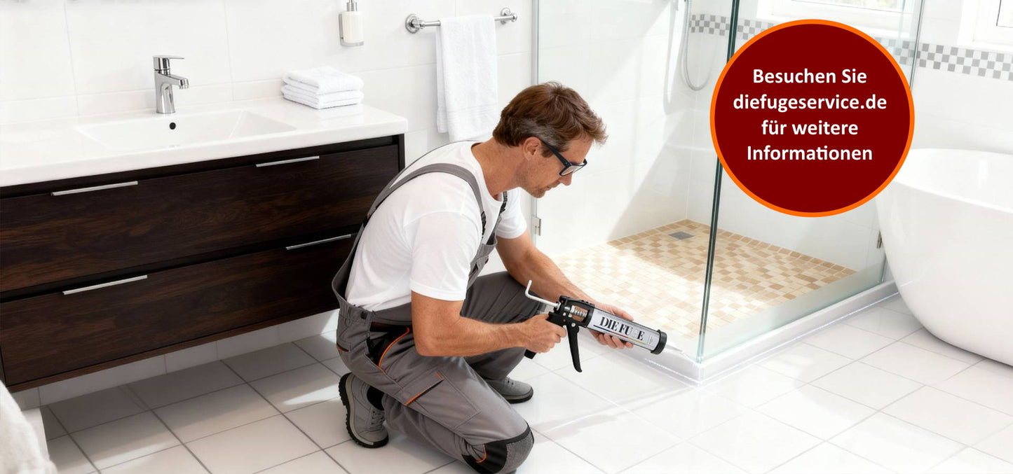 DIE FUGE innovativ, gefahrstofffrei, silikonfrei, antischimmel, perfekter Silikonfugenersatz